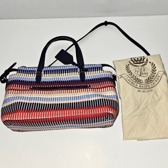 RLL Lauren ralph lauren handbag Womens Shoulder Bag Colorblock Rainbow - Picture 3 of 16